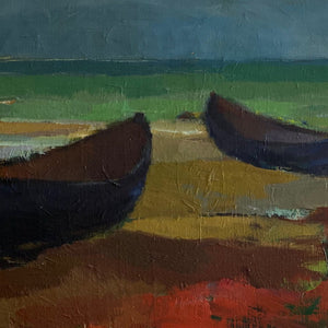 KEPT London Boats on the beach, by IB Tollberg (1911–1984)