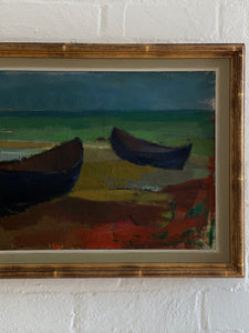 KEPT London Boats on the beach, by IB Tollberg (1911–1984)