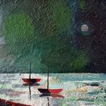 Load image into Gallery viewer, KEPT London Stock Boats under the moon, signed Boersma
