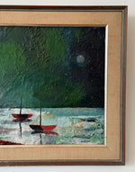 Load image into Gallery viewer, KEPT London Stock Boats under the moon, signed Boersma
