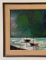 Load image into Gallery viewer, KEPT London Stock Boats under the moon, signed Boersma

