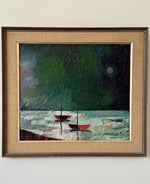 Load image into Gallery viewer, KEPT London Stock Boats under the moon, signed Boersma
