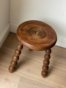 KEPT London Stock Bobbin stool with circular seat