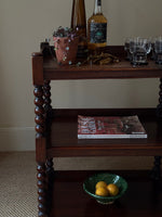 Load image into Gallery viewer, KEPT London Stock Bobbin turned three tier drinks trolley
