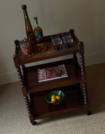 Load image into Gallery viewer, KEPT London Stock Bobbin turned three tier drinks trolley
