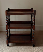 Load image into Gallery viewer, KEPT London Stock Bobbin turned three tier drinks trolley
