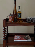 Load image into Gallery viewer, KEPT London Stock Bobbin turned three tier drinks trolley
