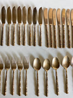 Load image into Gallery viewer, KEPT London Stock Brass bamboo cutlery set
