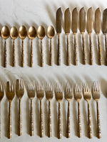 Load image into Gallery viewer, KEPT London Stock Brass bamboo cutlery set
