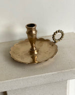 Load image into Gallery viewer, KEPT London Brass beaded and scalloped chamberstick
