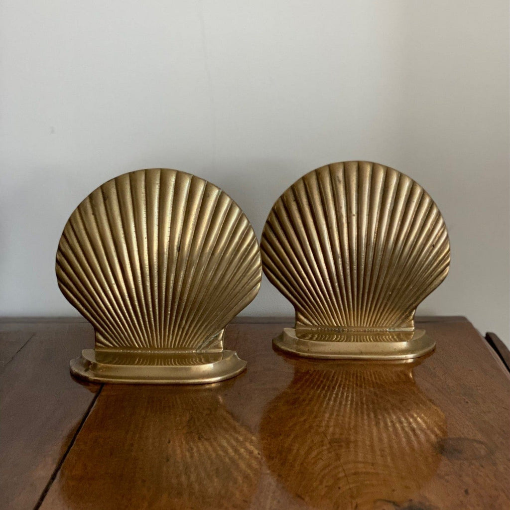 KEPT London Stock Brass bookends, shell design