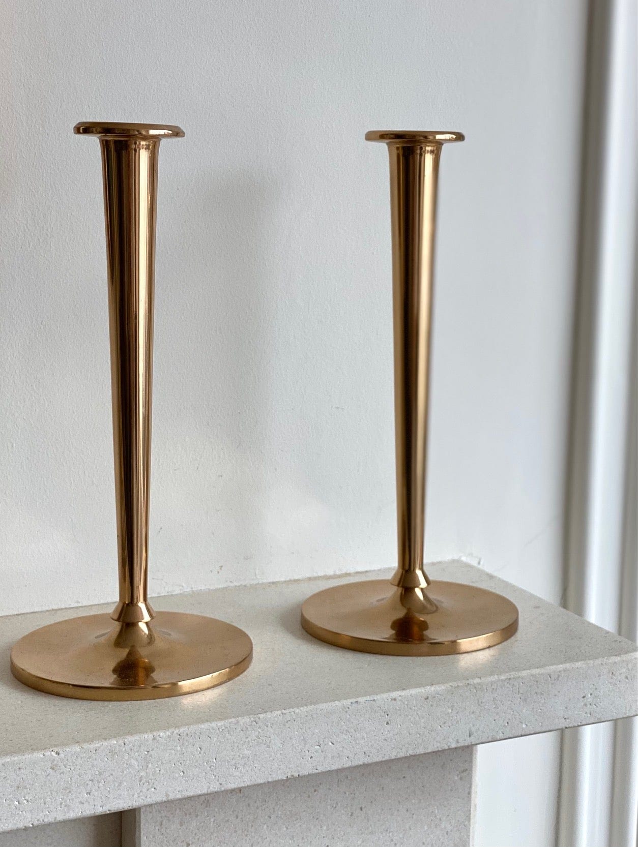 KEPT London Stock Brass candlesticks, Scandia Malm