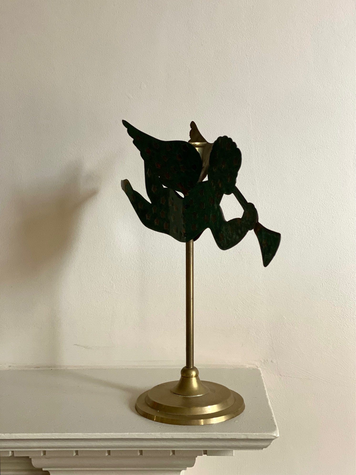 KEPT London Stock Brass cherub candlestick