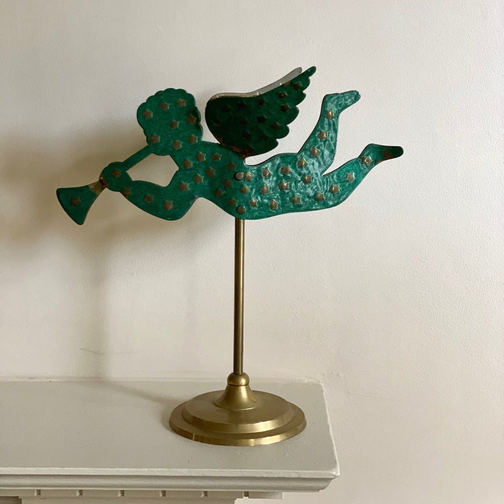 KEPT London Stock Brass cherub candlestick