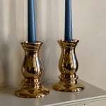 Load image into Gallery viewer, KEPT London Stock Brass curve shaped candlesticks
