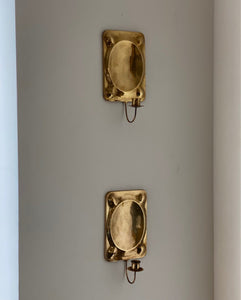 KEPT London Stock Brass embossed wall sconces