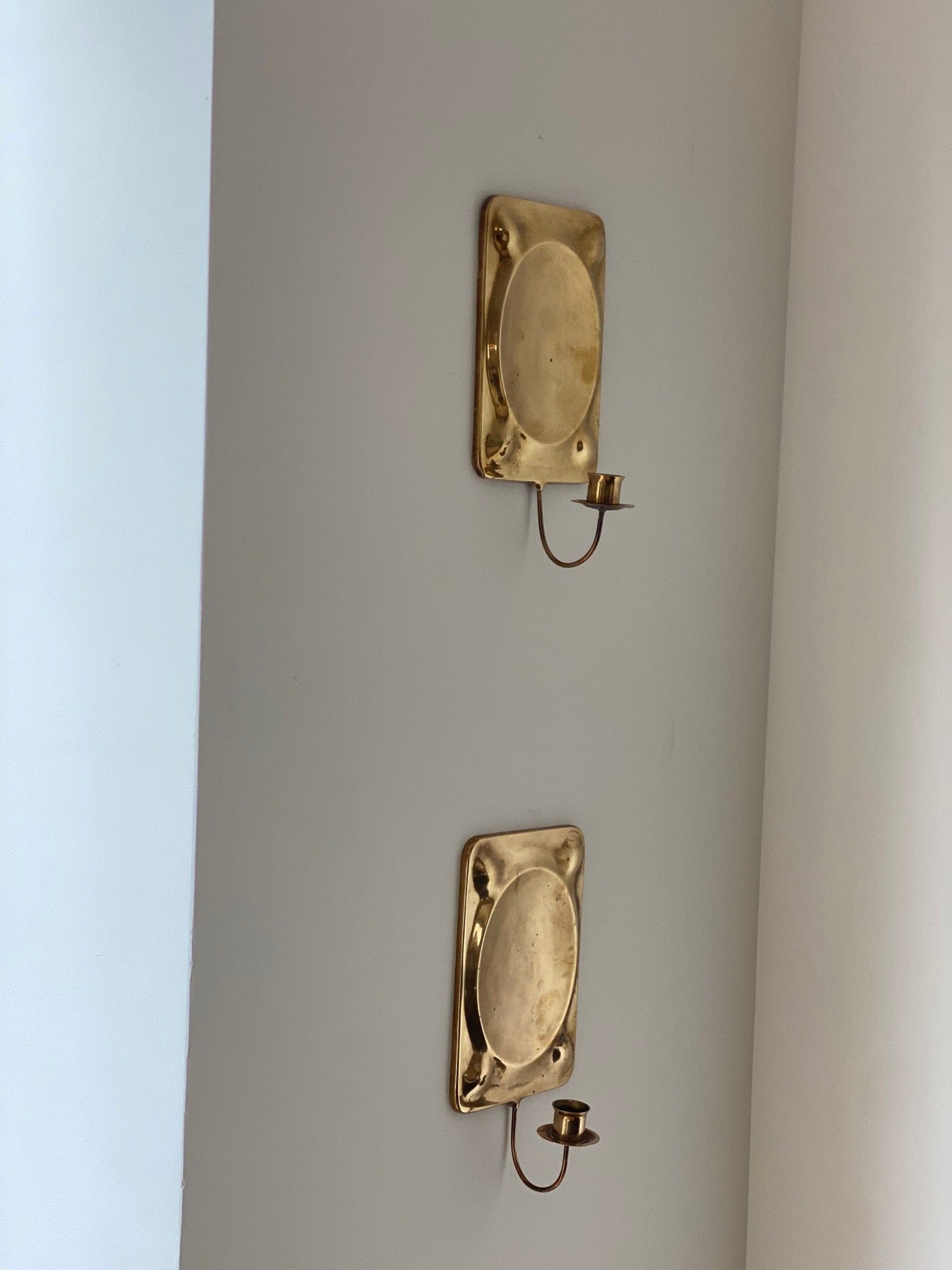 KEPT London Stock Brass embossed wall sconces