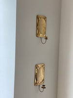 Load image into Gallery viewer, KEPT London Stock Brass embossed wall sconces
