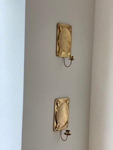 KEPT London Stock Brass embossed wall sconces