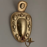 Load image into Gallery viewer, KEPT London Brass embossed wall sconces, A W Borgh, 1950s
