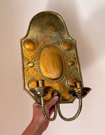 Load image into Gallery viewer, KEPT London Stock Brass floral embossed wall sconce
