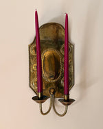 Load image into Gallery viewer, KEPT London Stock Brass floral embossed wall sconce
