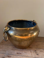 Load image into Gallery viewer, KEPT London Stock Brass planter with elephant handles
