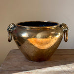 Load image into Gallery viewer, KEPT London Stock Brass planter with elephant handles
