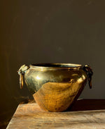 Load image into Gallery viewer, KEPT London Stock Brass planter with elephant handles
