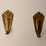 Load image into Gallery viewer, KEPT London Stock Brass scalloped fan wall sconces
