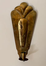 Load image into Gallery viewer, KEPT London Stock Brass scalloped fan wall sconces
