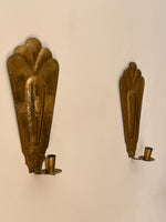 Load image into Gallery viewer, KEPT London Stock Brass scalloped fan wall sconces
