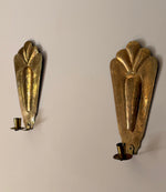 Load image into Gallery viewer, KEPT London Stock Brass scalloped fan wall sconces
