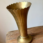 Load image into Gallery viewer, KEPT London Stock Brass scalloped fluted vase
