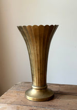 Load image into Gallery viewer, KEPT London Stock Brass scalloped fluted vase
