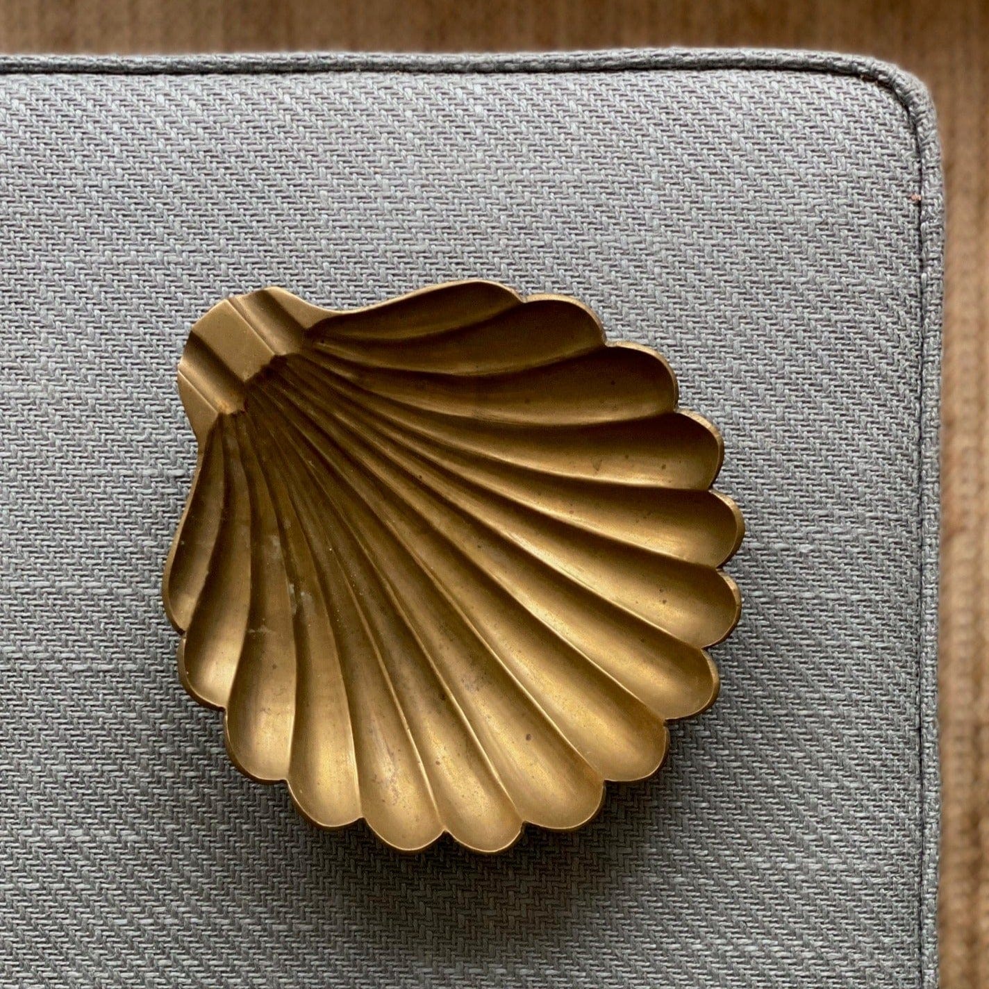 KEPT London Brass scalloped shell dish