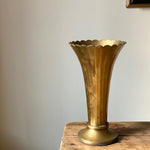 Load image into Gallery viewer, KEPT London Stock Brass scalloped vase

