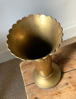 Load image into Gallery viewer, KEPT London Stock Brass scalloped vase
