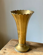 Load image into Gallery viewer, KEPT London Stock Brass scalloped vase
