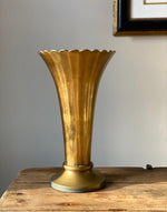 Load image into Gallery viewer, KEPT London Stock Brass scalloped vase
