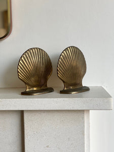 KEPT London Stock Brass shell shape bookends