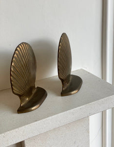 KEPT London Stock Brass shell shape bookends
