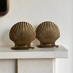 Load image into Gallery viewer, KEPT London Stock Brass shell shape bookends
