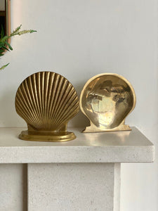 KEPT London Brass shell shaped bookends
