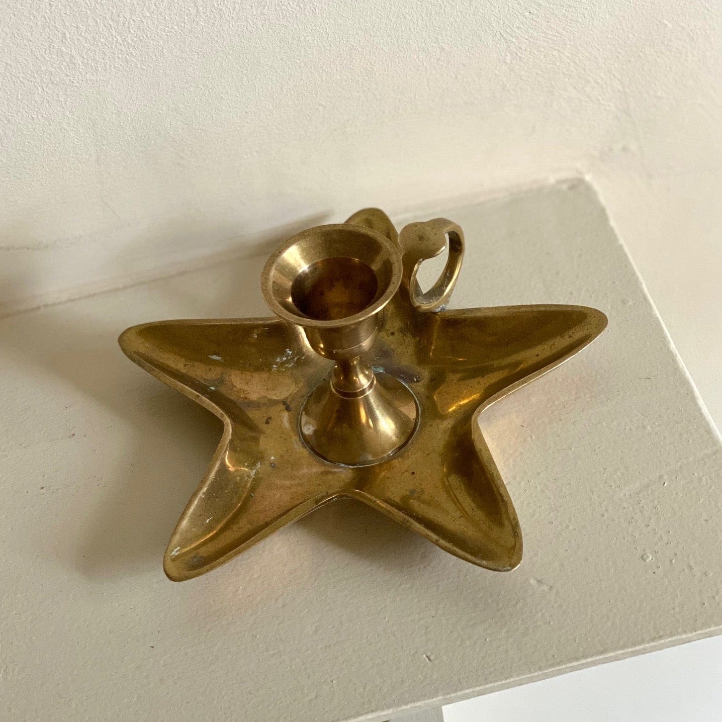 KEPT London Stock Brass star shaped chamberstick