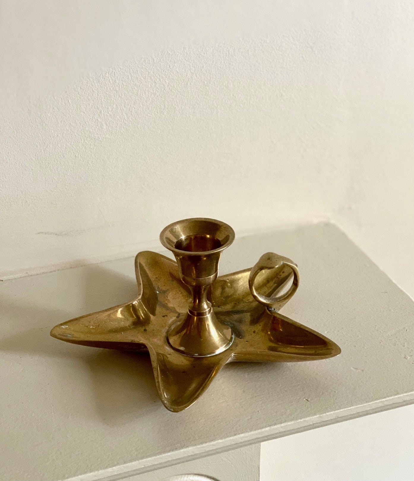 KEPT London Stock Brass star shaped chamberstick