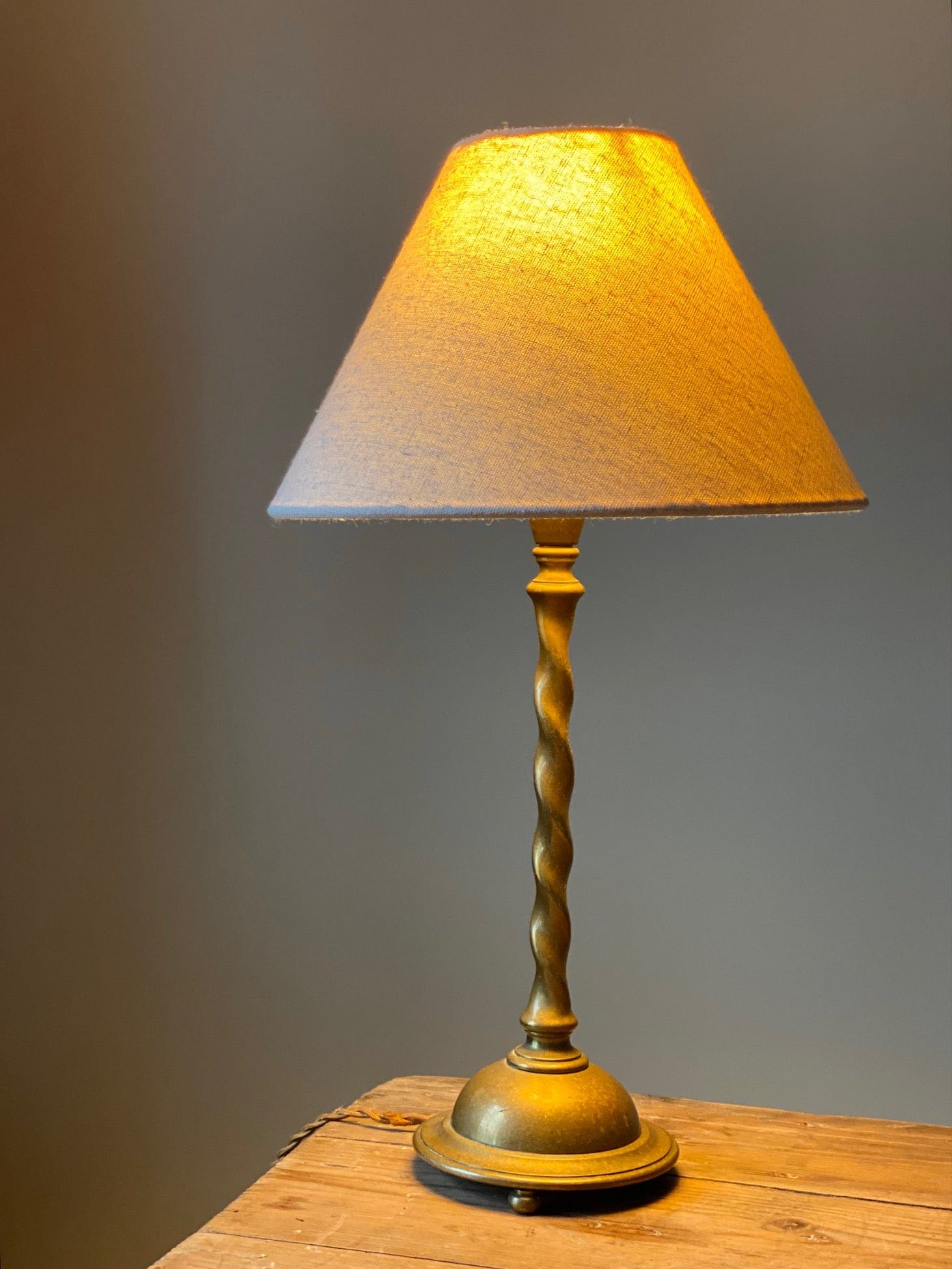 KEPT London Stock Brass twist lamp