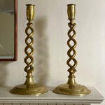 Load image into Gallery viewer, KEPT London Stock Brass twisted heavy candlesticks
