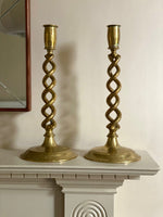 Load image into Gallery viewer, KEPT London Stock Brass twisted heavy candlesticks
