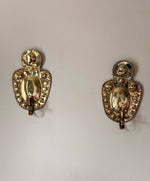 Load image into Gallery viewer, KEPT London Stock Brass wall sconces with embossing and punch decoration
